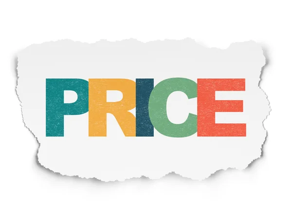 Advertising concept: Price on Torn Paper background — Stock Photo, Image