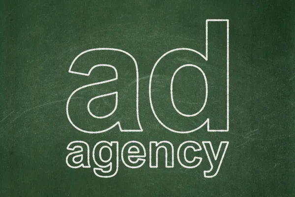 Conceito de marketing: Ad Agency on chalkboard background — Fotografia de Stock