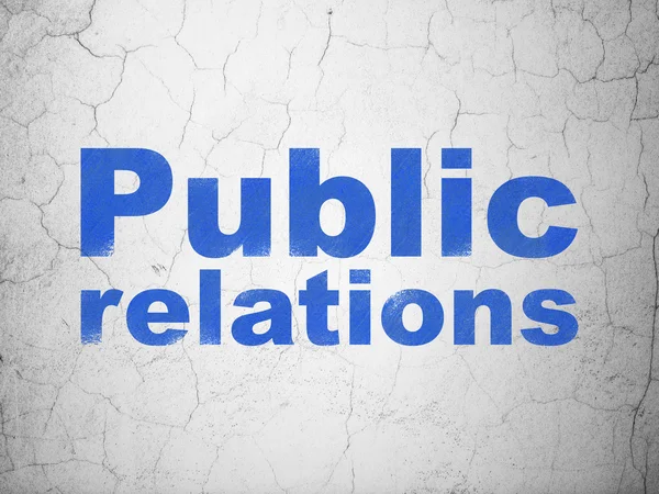 Marketing concept: Public Relations on wall background — Stock Photo, Image