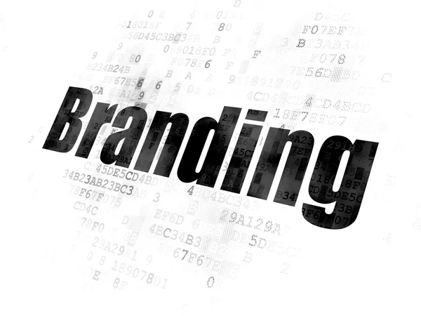 Concept marketing : Branding sur fond numérique — Photo