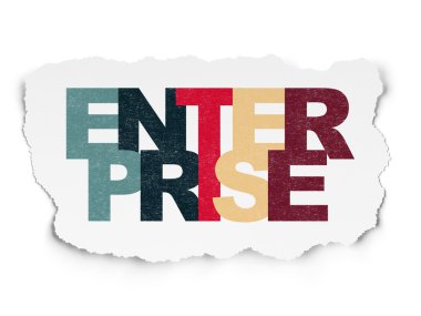 Finans Konsept: kuruluş yırtılmış kağıt arka plan üzerinde