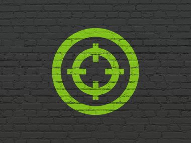 İş kavramı: hedef duvar arka plan üzerinde