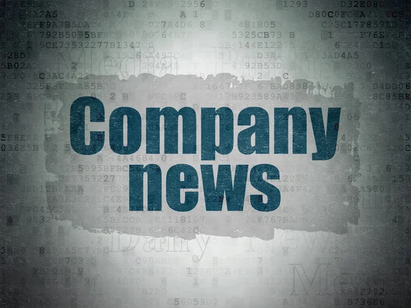 Concepto de noticias: Noticias de la compañía en el fondo del documento de datos digital — Foto de Stock