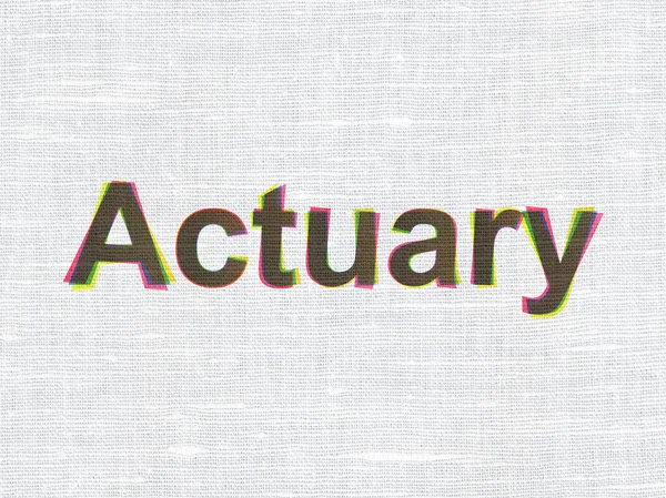 Insurance concept: Actuary on fabric texture background — Stock Photo, Image