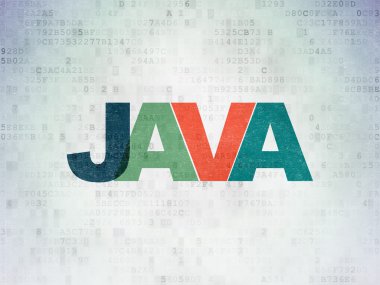 Programlama kavramı: dijital veri kağıt arka plan üstünde Java