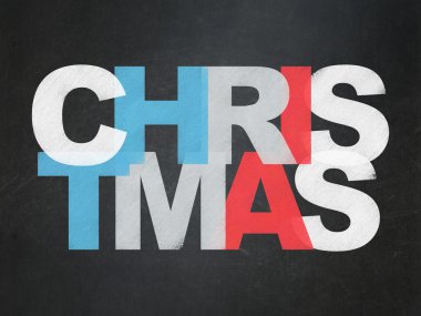 Tatil konsepti: Okul yönetim kurulu arka planda Noel