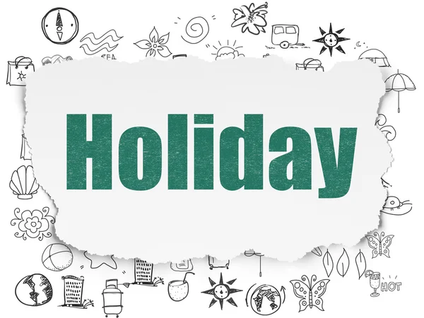 Conceito de férias: Holiday on Torn Paper background — Fotografia de Stock