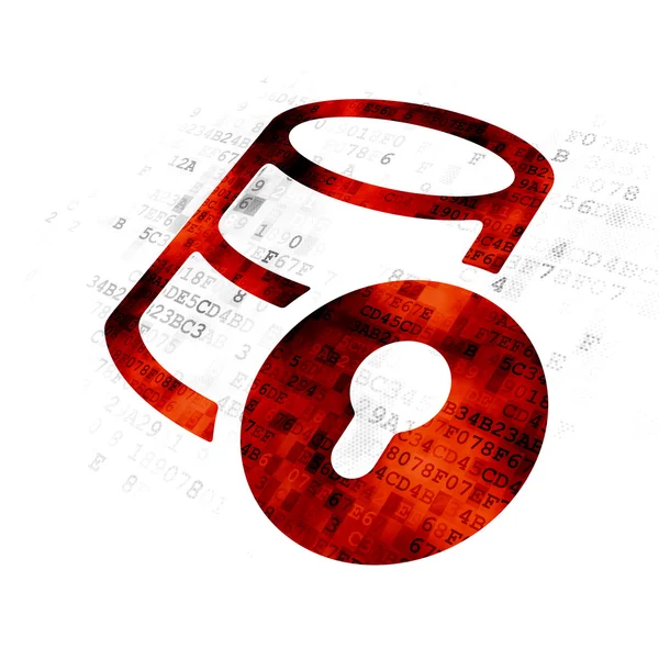 Software concept: Database With Lock on Digital background — Stock Photo, Image