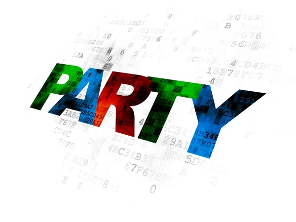 Concept vakantie: Party op digitale achtergrond — Stockfoto