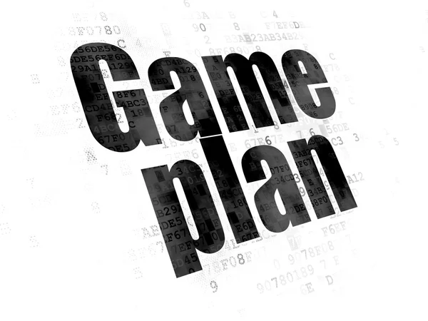 Business concept: Game Plan su sfondo digitale — Foto Stock