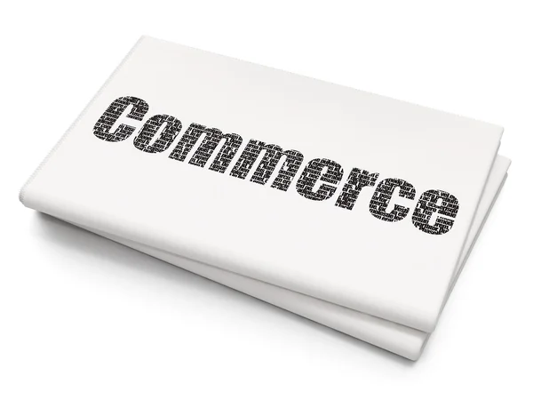 Finance concept: Commerce on Blank Newspaper background — Stock Photo, Image