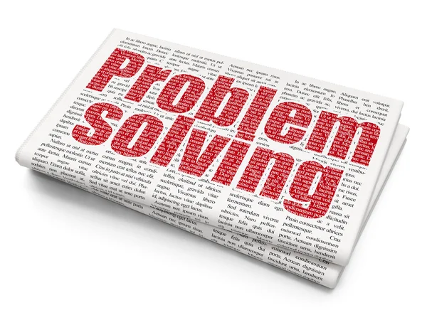 Financiën concept: Problem Solving op krant achtergrond — Stockfoto