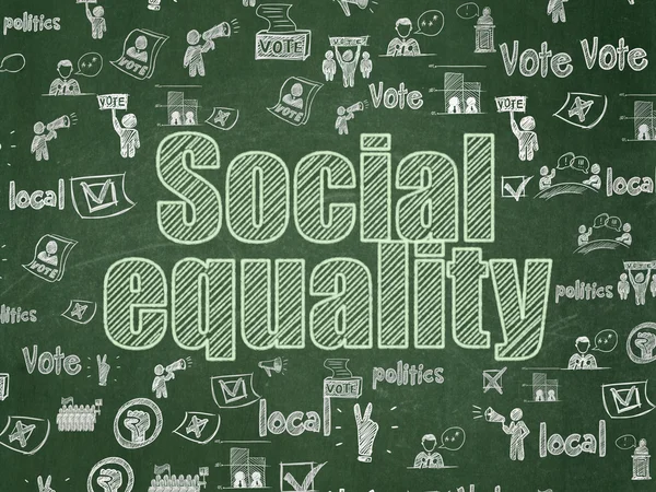 Political concept: Social Equality on School board background