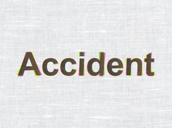 Insurance concept: Accident on fabric texture background — Stock Photo, Image
