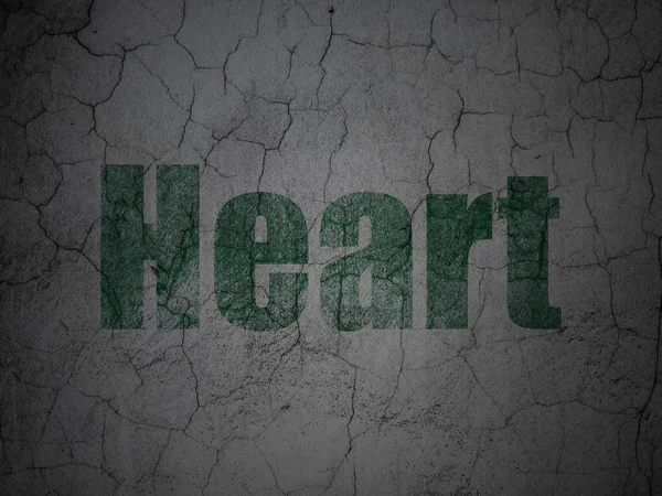 Healthcare concept: Heart on grunge wall background — Stock Photo, Image