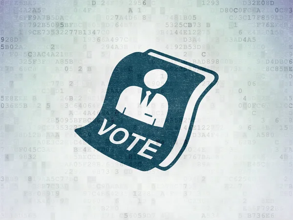 Politics concept: Ballot on Digital Data Paper background — Stock Photo, Image