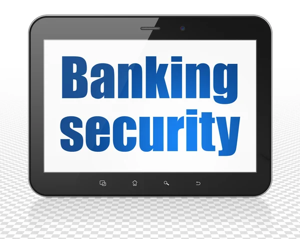 Safety concept: Tablet Pc Computer with Banking Security on display — Stock Photo, Image