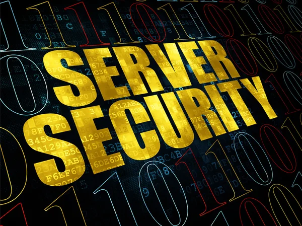 Conceito de privacidade: Segurança do servidor em plano de fundo digital — Fotografia de Stock