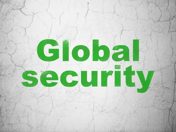 Conceito de segurança: Segurança global no fundo da parede — Fotografia de Stock