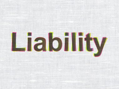 Sigorta konsepti: Kumaş doku arka plan üzerinde sorumluluk