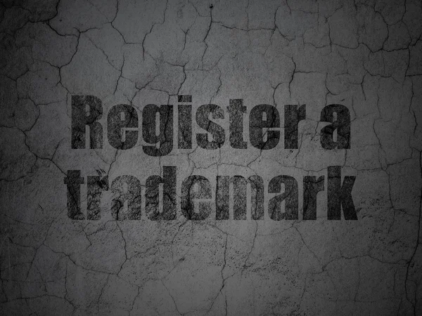Konsep Hukum: Register A Trademark on grunge wall background — Stok Foto