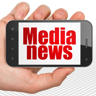 Haber konsepti: Media News ekrana sahip El Holding Smartphone