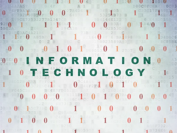 Concept d'information : Information Technology on Digital Data Paper background — Photo