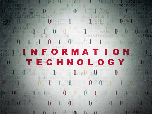 Concept de données : Technologies de l'information sur fond de papier numérique — Photo