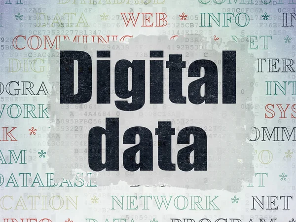 Concepto de información: datos digitales sobre el fondo del documento de datos digitales —  Fotos de Stock