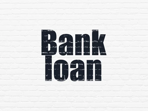 Valuta-konceptet: banklån på vägg bakgrund — Stockfoto