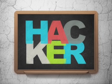 Koruma kavramı: Okul yönetim kurulu arka planda Hacker