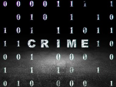 Gizlilik kavramı: grunge karanlık odada suç