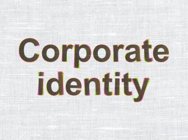 İş konsepti: Kumaş doku arka planda Kurumsal Kimlik