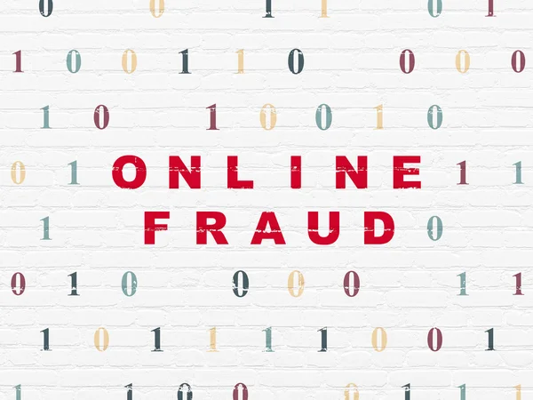 Safety concept: Online Fraud on wall background — Stock Photo, Image