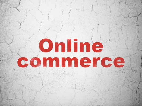 Finance concept: Online Commerce on wall background — Stock Photo, Image