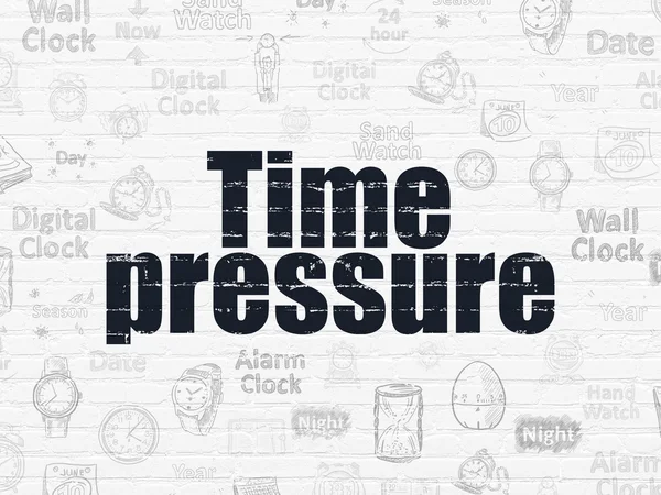 Timeline concept: Time Pressure on wall background — Stock Photo, Image