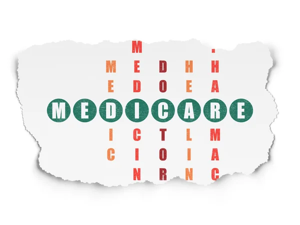 Sağlık kavramı: Medicare bulmaca bulmaca — Stok fotoğraf