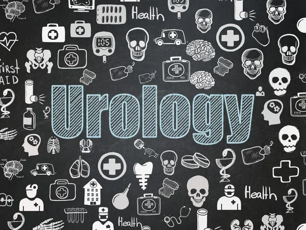 Conceito de saúde: Urologia em plano de fundo do conselho escolar — Fotografia de Stock