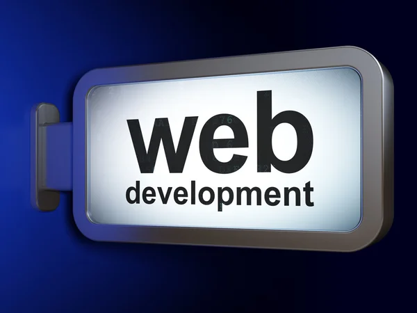 Web ontwikkelingsconcept: Webdevelopment op billboard achtergrond — Stockfoto