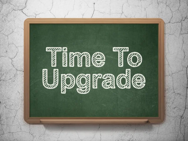 Time concept: Time To Upgrade on chalkboard background — Stock fotografie