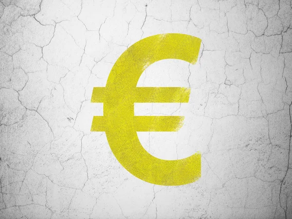 通貨コンセプト： 壁の背景に関するユーロ — ストック写真