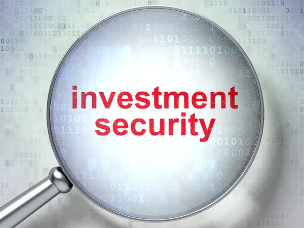 Sicherheitskonzept: Investitionssicherheit mit optischem Glas — Stockfoto
