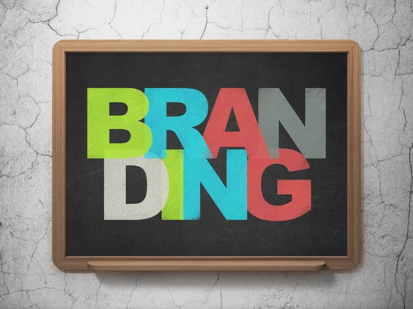 Conceito de publicidade: Branding on School board background — Fotografia de Stock