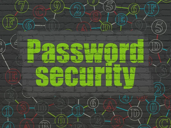 Güvenlik kavramı: şifre güvenliği duvar arka plan üzerinde — Stok fotoğraf