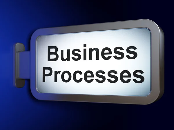 Concept d'affaires : Processus d'affaires sur fond de panneau d'affichage — Photo