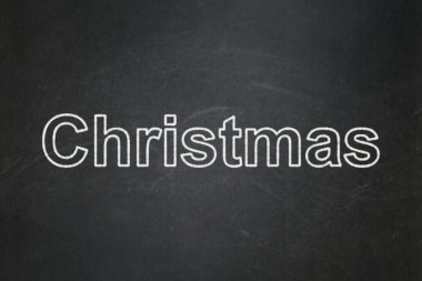 Entertainment, concept: Christmas on chalkboard background