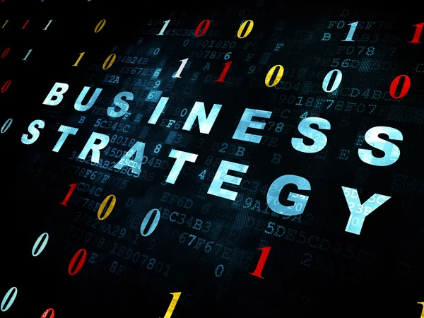 Finanční koncept: obchodní strategie na digitální pozadí — Stock fotografie