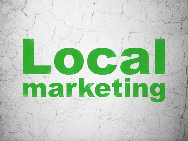 Concetto di marketing: Local Marketing on wall background — Foto Stock