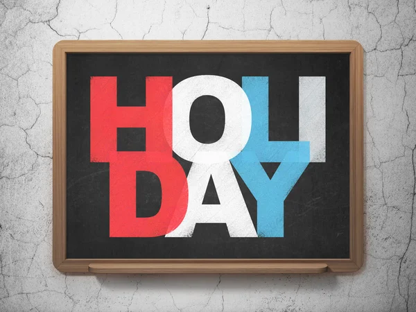 Holiday concept: Holiday on School board background — Stock Photo, Image