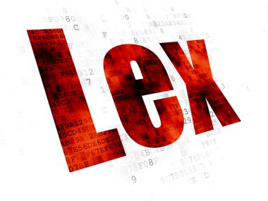 Hukuk kavramı: Lex dijital arka plan üzerinde